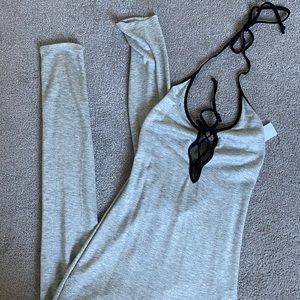 Gray halter jumpsuit